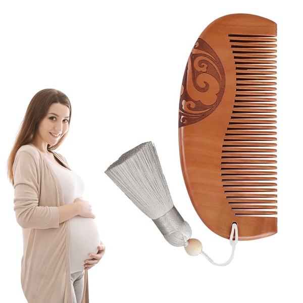 NJCXOLA Geburtskamm Gegen Wehenschmerzen, Holzkamm, Geburtskamm Holz Wehengeschenke für Frauen