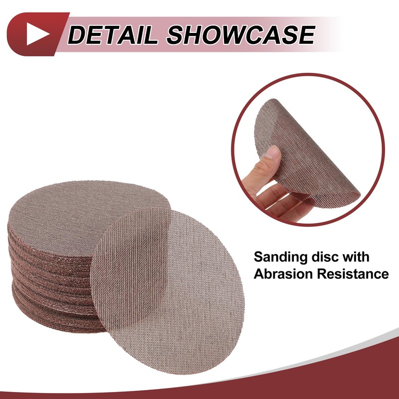 HEROFFIX 50 Pcs 6 Inch Abranet Sanding Mesh Anti-Clog Hook