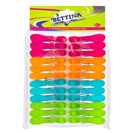 BETTINA PLASTIC EVERYDAY CLOTHES PEGS 24PCS