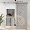 AONAYIOA 7.5FT Stainless Steel Sliding Barn Door Hardware Kit, Heavy