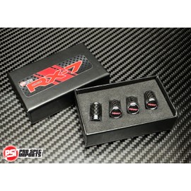 PRO SPEC IMPORTS - RX-7 Carbon Fibre Tire Valve stem caps for Mazda RX7, FD, FC, SA, FB, RX-7, 12A, 13B Rotary, Rotor, Wheel, tire, Gift