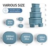 ISSEVE 6Pcs/Set Nesting Silicone Food Storage Containers with Lids, BPA