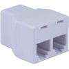 Power Gear White Duplex 4P4C in-Line Adapter, Extender for Home