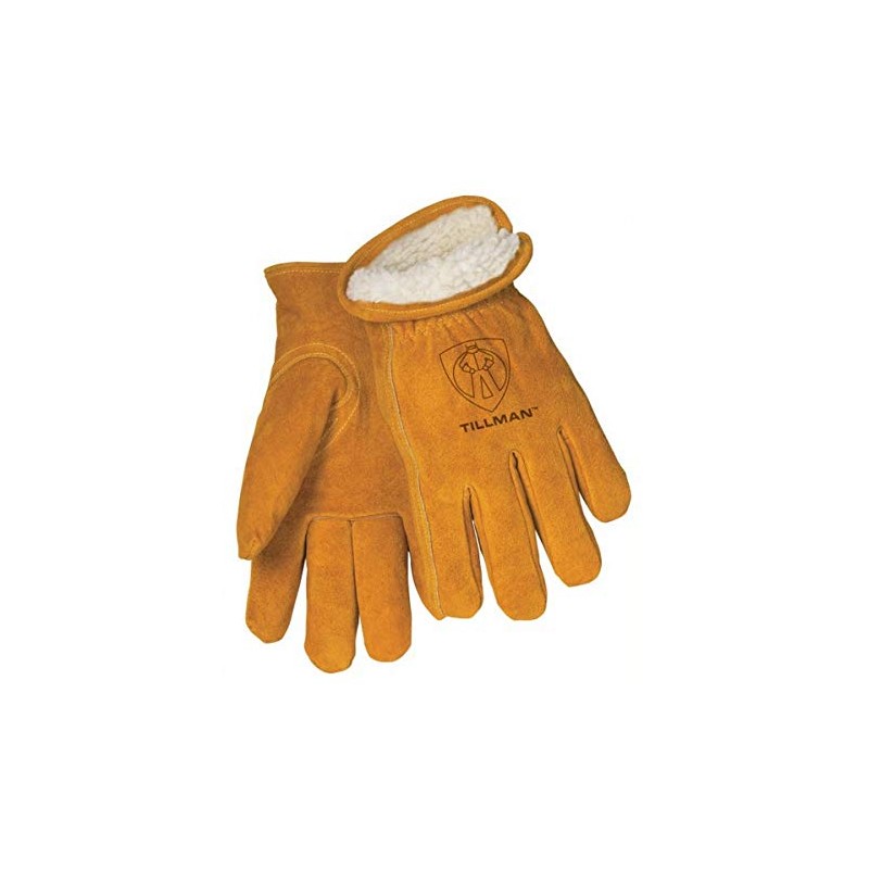 Tillman 1450L Tan Split Cowhide Leather Drivers Glove, Large, Bourbon