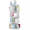 Jojoka 4-Tier Rotating Corner Bookshelf Open Display Storage Shelf Wood