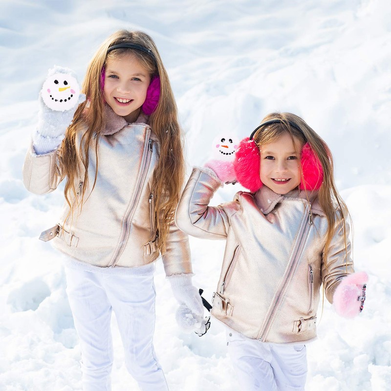 Aneco 12 Pack Snow Toy Ball Set Plush Snowmen Balls