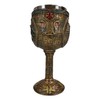 Ebros Ancient Egyptian Wine Goblet In Golden Hieroglyphic Design With