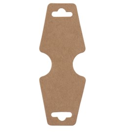 Juvale Necklace Cards - 200-Pack Blank Jewelry Display Cards for Bracelet & Anklet - Kraft Brown, 4.75 x 1.75 in - Cardboard Necklace Hanger