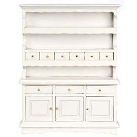 Melody Jane Puppenhaus Miniatur Küche Esszimmer Möbel Weiß Holz Kommode Schrank