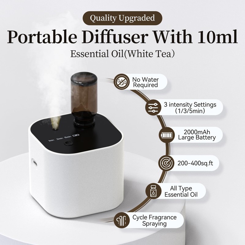 Waterless Essential Oil Diffuser Scent Diffuser with Battery Operated,Cycle Star,3