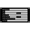 cwZhen Blank Trailer VIN ID Plate Data TAG Model Identification