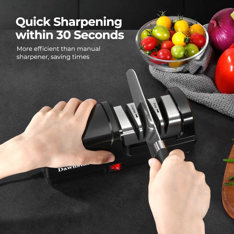 Electric Knife Sharpener, Precise 20° Diamond Knife Sharpener for Kitchen