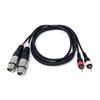 DRUT 1.5m Twin 2 x XLR Female Sockets to 2