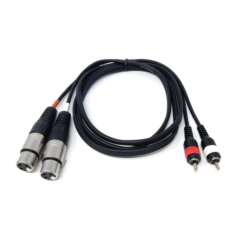 DRUT 1.5m Twin 2 x XLR Female Sockets to 2
