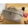 Large Capacity Travel Cosmetic Bag, Travel Makeup Bag, Opens Flat
