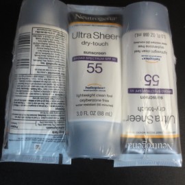Neutrogena Ultra Sheer Dry-Touch Sunscreen SPF 55  - 3 tubes 3 oz each
