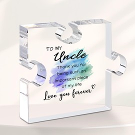 Uncle Gifts Uncle Plaque 4x4" Father's Day Gifts for Uncle Uncle Acrylic Plaques Presents Uncle Birthday Gifts