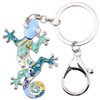 Bonny, metal esmaltado Gecko Lizard Lizard llaveros para mujer, bolsa