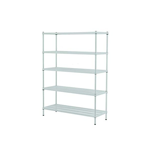 Design Ideas Meshworks Steel Storage Shelving Unit – 5-Tier Unit,