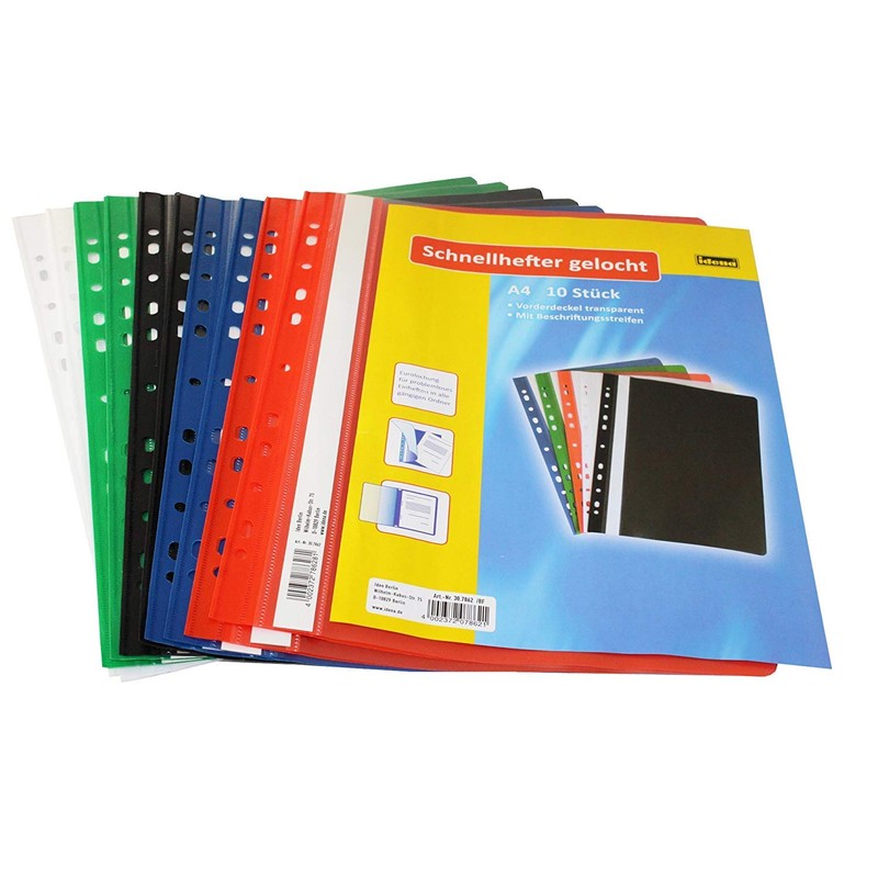 Idena 307862 File Folder A4 Perforated Plastic (20 Staplers)