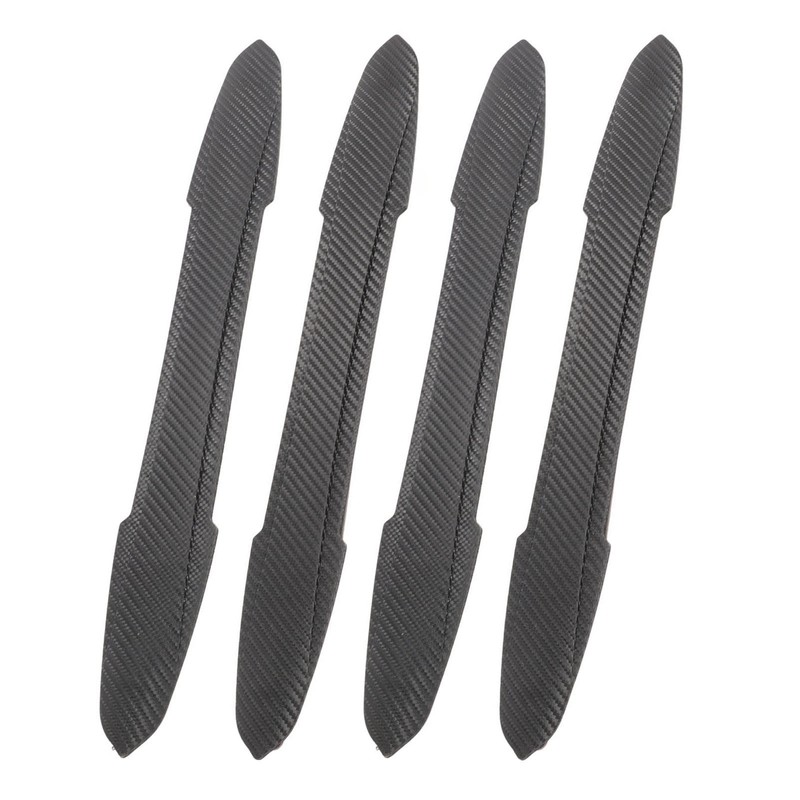 4PCS Bumper Guard Strip Carbon Fiber Pattern Textured 43cm Length