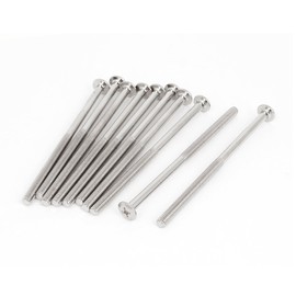 uxcell M6x110mm Male Thread Phillips Flat Head Bolt Screw Suitable for Double Bed Furniture TV Rack Wall Hanging 10pcs