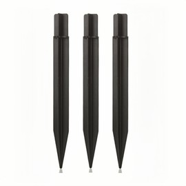 8.25" Reinforced ABS Plastic Solar Ground Spikes - Durable Solar Light Replacement Stakes for Garden, Pathway, Deck, Camping, Christmas Lights (Fits Fits 0.83" Inside Diameter) (Black-3 Pack)
