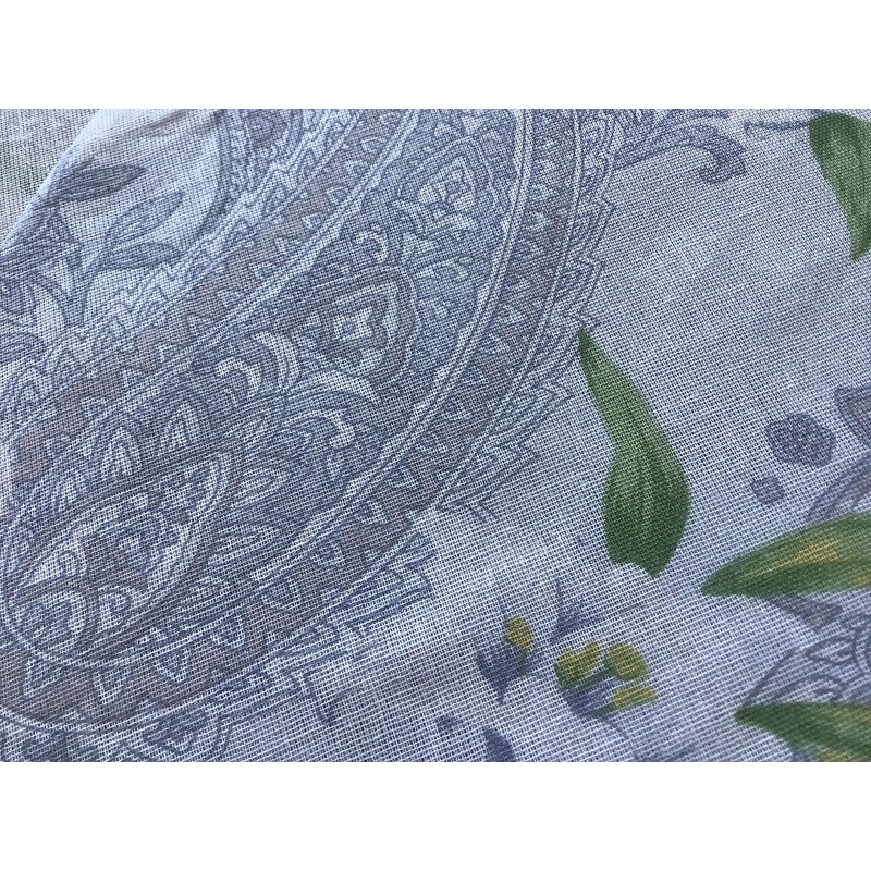Tadashi Itosho GM3933 Cotton Gauze Blanket Cover, Flower, Blue, 57.1