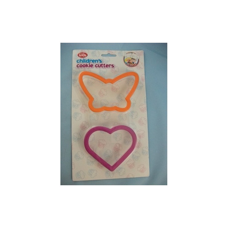 Children,s Home baking, 2 Cookie Cutters, Butterfly and Heart shape.