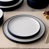 Noritake ColorTex Stone Navy 4-Piece Place Dinnerware Setting in Blue/White.,