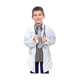 Natural Uniforms Children's Unisex Lab Coat Costume Soft Fabric Multi Pack (12/14, White 2PK Size 12/14)