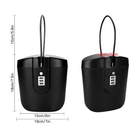 Ohok Portable Anti-Theft Lock Box, Portable Security Lock Bag, Mobile Travel Safe & Beach Safe with Numbers Lock for Beach, Camping, Travel, Sports, Shopping (Black)