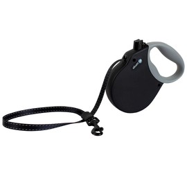 Alcott Adventure Retractable Leash, Black, XL.