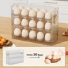 mihealpet mihealpet 3 Tiers Egg Holder for Fridge, New Automatic