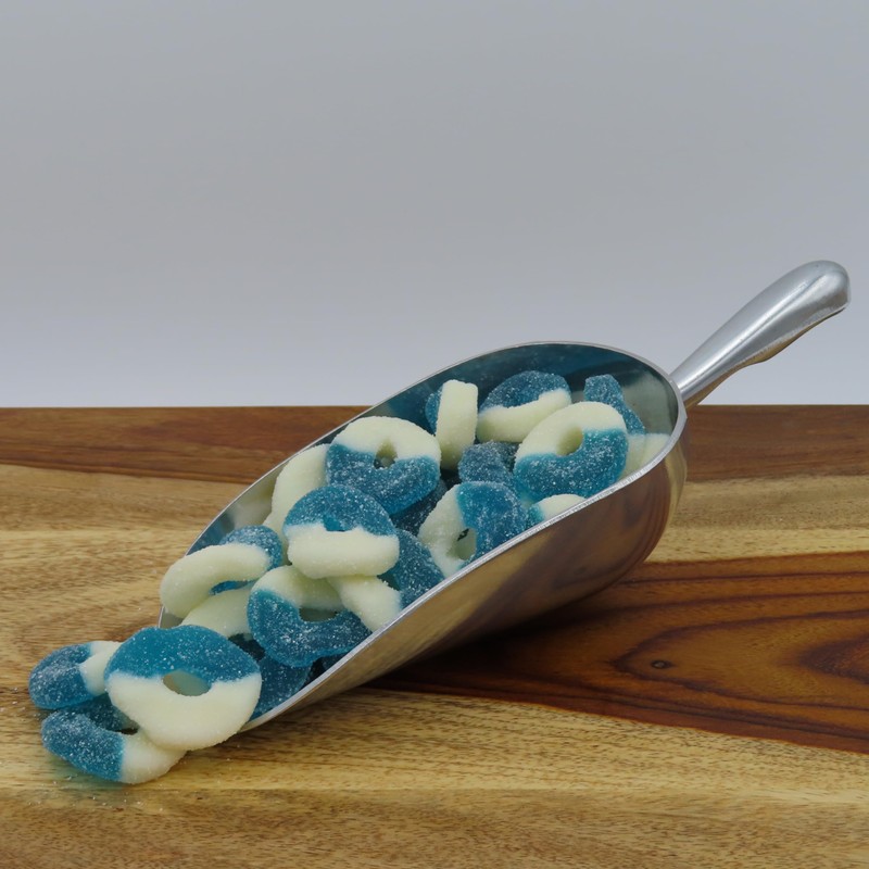 Gummy Blue Raspberry Rings, 4.5 Pound Package, 270 Pieces, Bulk