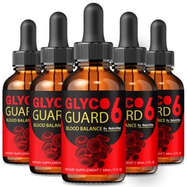 (5 Pack) Glyco Guard 6 – Daily Liquid Drops with a Clean, Natural Blend to Support Natural Flow, Balanced Levels & Healthy Circulation | Premium and Convenient Gotas for Consistent Use (150 Servings)