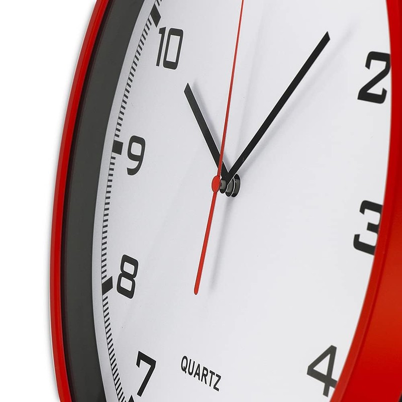 MPM Quality Analogue wall clock - high-quality plastic frame, quartz