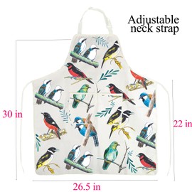 BNQL Bird Apron Bird Gifts for Bird Lovers Bird Watching Gifts Bird Kitchen Baking Apron with Pockets Animal Love Gift (Bird Apron)