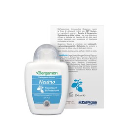 Bergamon Neutro - Freschezza & Protezione, Detergente Intimo, pH 4.5, 200 ml