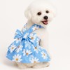 Small Dog Harness Dress Cat Princess Dresses Summer Daisy Clothes
