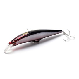 Jackson Minnow G Control 28 Lure, 3.7 inches (93 mm), 1.0 oz (28 g), BKI Black Impact Lure.
