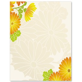 Paperdirect Pastel Octavia Floral Spring Theme Paper Stationery, Border Paper, Letterhead 8.5 x 11, 25 sheets, Elegant Premium Writing Paper, Decorative Printer Paper