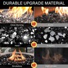 NUPICK 10 Pound Fire Glass, 1/2 Inch Reflective Fire Glass,