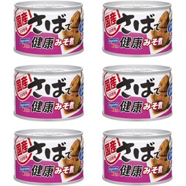 Canned Miso Simmered Mackerel – 6 Pack (160g Each) – Japanese Saba with Rich Miso Sauce – Ready to Eat
