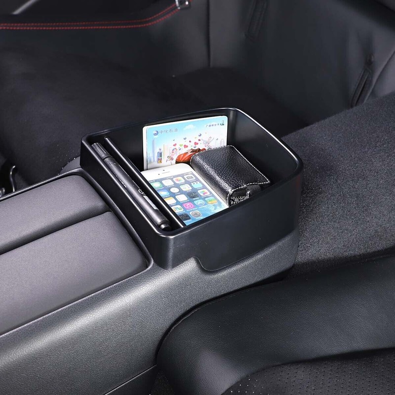 autopart2021 Center Armrest Rear Car Storage Box Organizer Tray For