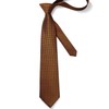 HISDERN Men's Tie Set Orange Ties and Pocket Square Polka