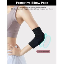 SUJAYU A Pair Elbow Pads Volleyball Arm Sleeves, Tandem Elbow Pads Volleyball Elbow Pads, Arm Pads Elbow Protector Tennis Basketball, White, Medium