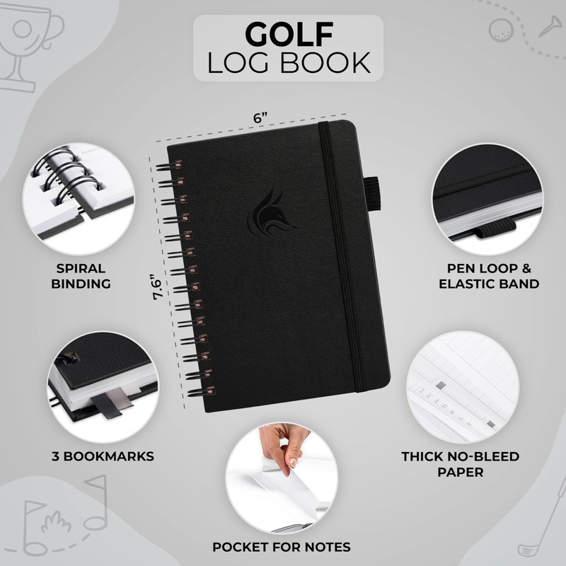 Clever Fox Golf Log Book – Small Training & Scorecard