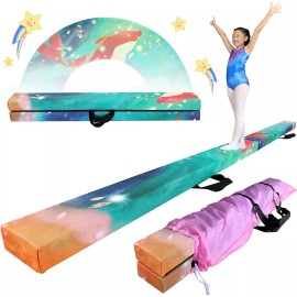 Unbranded 8FT Folding Balance Beam -Gymnastics Floor Beam -Gymnastics Equipment for Kids,W