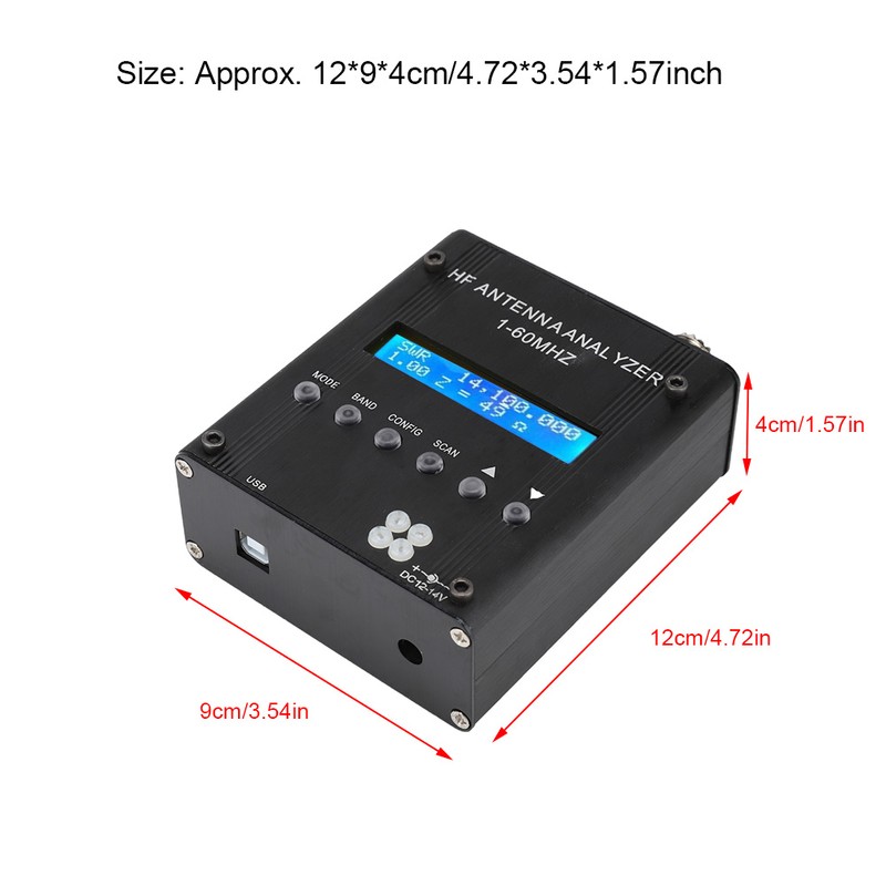 MR300 Bluetooth Digital Shortwave Antenna Analyzer 2.0V pp(Typical) Adjustable